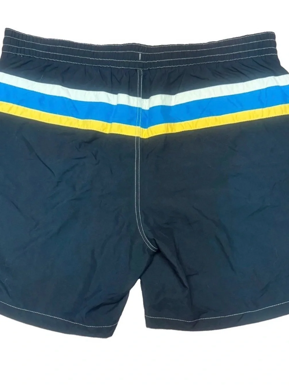 Caribbean Joe Swim Shorts with Blue and Yellow Stripes XL